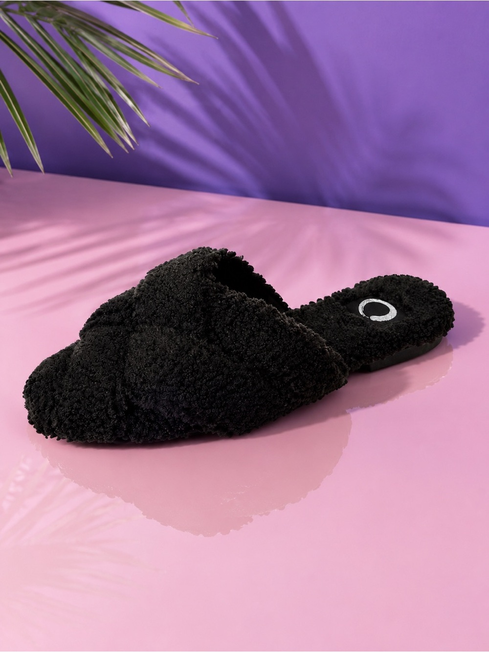Journee Collection Sereena Cozy Faux Fur Slippers Size 9 New Black Shoes